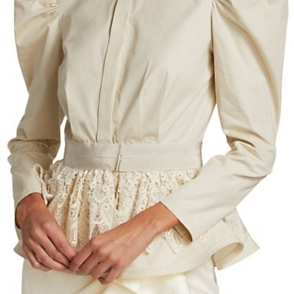 NWT - SILVIA TCHERASSI Carrie Puff Sleeve Peplum Top - M (fits small) - Picture 6 of 15